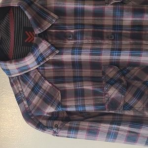 One90One - Men's Plaid Long Sleeve Button Down Shirt